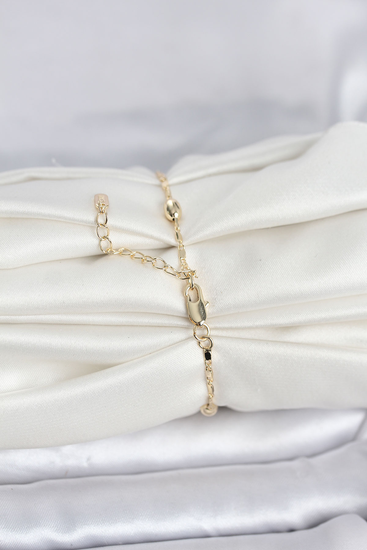 CM 14K Gold Renk Damla Topçuk Model Kadın Bileklik 5886