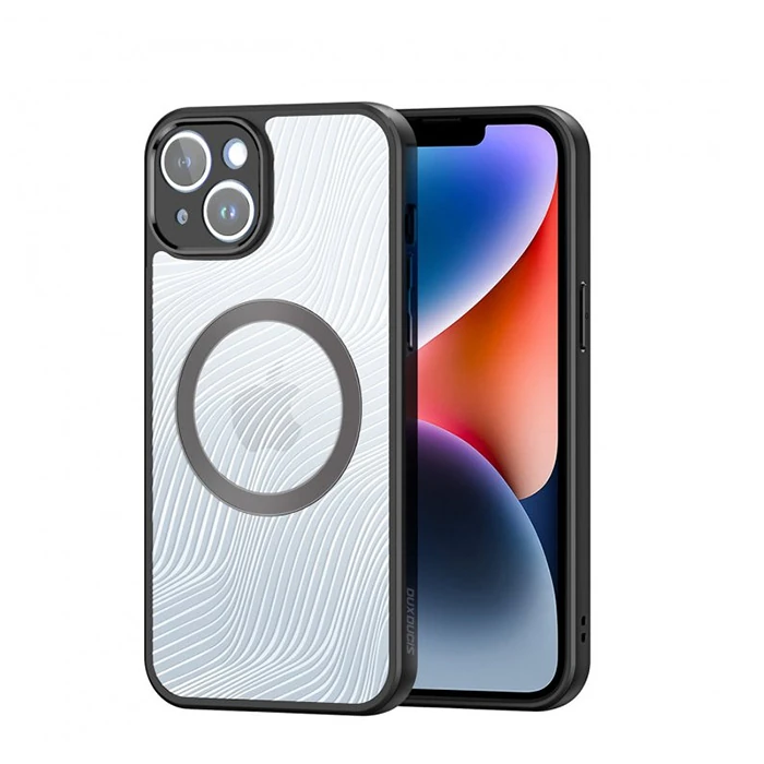Dux Ducis iPhone 14 Plus Aimo Series MagSafe Premium Buzlu Sert PC-TPU Kılıf-(1903)