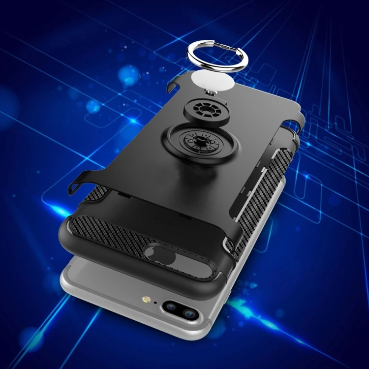 İPhone 7plus İPhone 8plus 360 Doner Yüzüklü Darbe Emici Armor Kılıf-(1903)