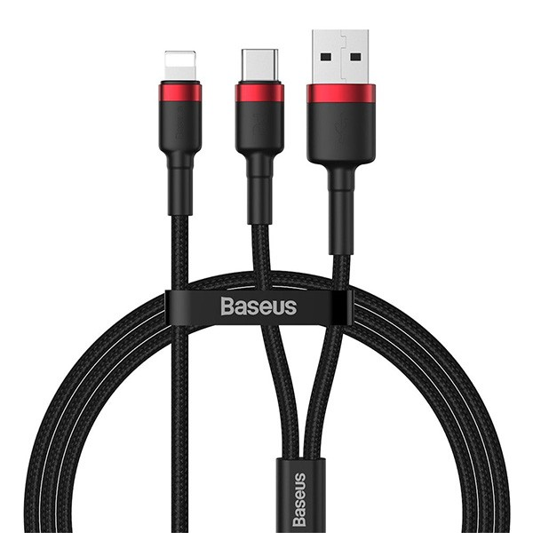 Baseus Cafule 2in1 Type C PD,Hızlı Şarj+iPhone Hızlı USB Şarj Kablosu-(1903)