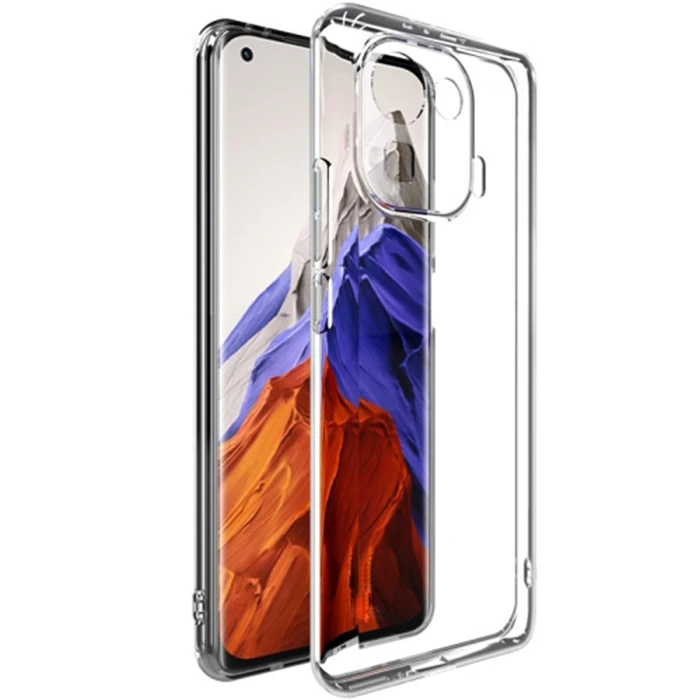 Ally Xiaomi Mi 11 Pro Kılıf Kamera Korumalı Ultra İnce Şeffaf Silikon Kılıf-(1903)