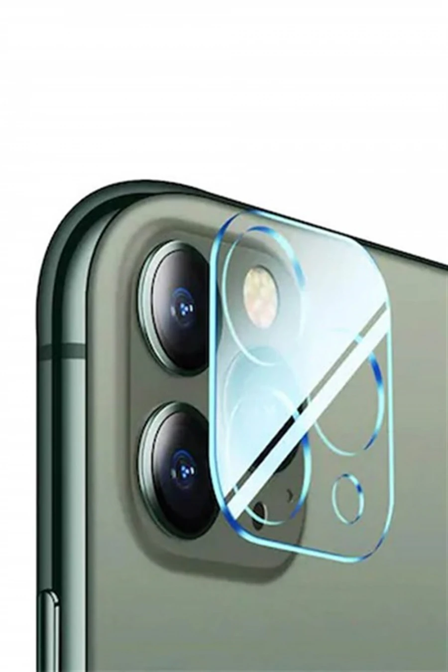 iPhone 12 6.1 Full Tempered Kamera Koruyucu Kırılmaz Cam-(1903)