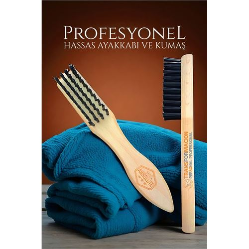 HSNET Nubuk Süet Paça Fırçası - Hassas Ayakkabılar İçin Profesyonel Fırça 