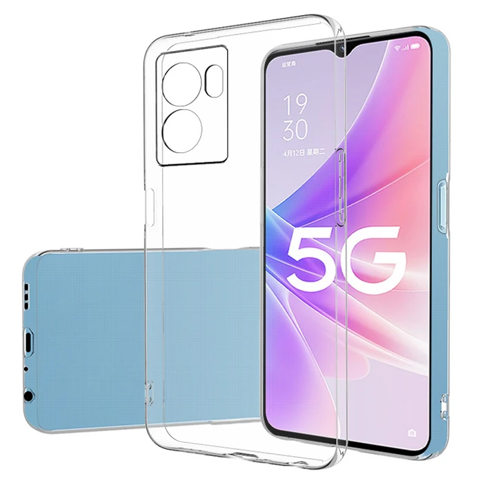 Ally OPPO A57 (2022) Kılıf Kamera Korumalı Ultra İnce Şeffaf Silikon Kılıf-(1903)