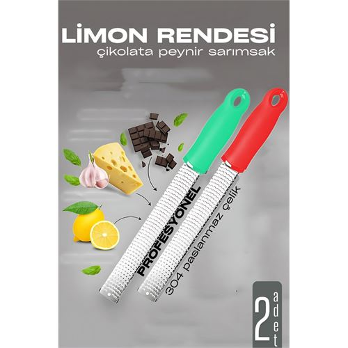 HSNET Limon Rendesi - Uzun Peynir Çikolata Sarımsak Rendesi 2 li set 