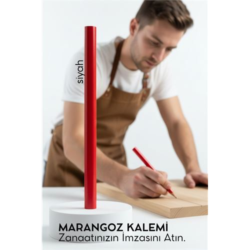 SİYAH Marangoz Kalemi - Ahşap İşleme Kalemi - Ahşap İşleme İşaretleme Araçları