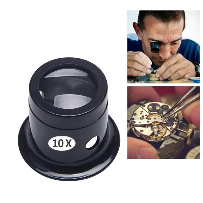 ALLY Saatçi Tamirci Kuyumcu 10X Büyüteç Optik Cam Lens-(1903)