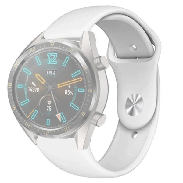 22MM Silikon Kayış Kordon Gear S3 Watch 4 -GT2 GT2E 46MM Kayış,Kordon Watch Active 2 22MM-(1903)