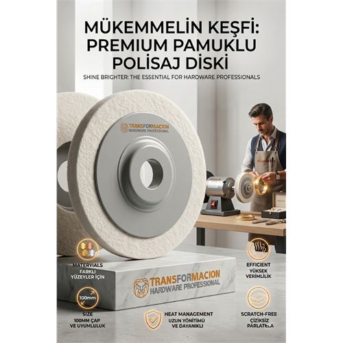 SERT 100mm Yün Polisaj Flap Keçe - Matkap ve Spiral Uyumlu Metal Cam Parlatma Çarkı 723110