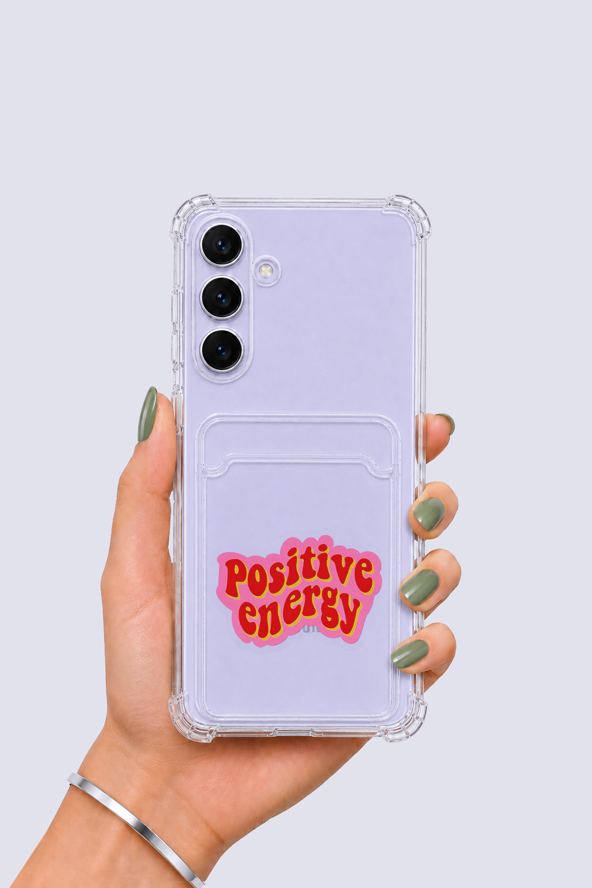 Samsung Galaxy S25 FE Kartlıklı Pozitif Enerji Desenli Kılıf