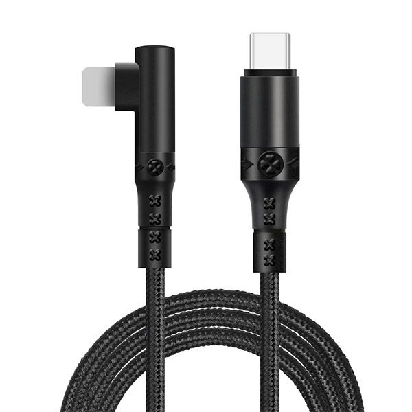 ALLY Type-C to İPhone 20w Lightning Hızlı Şarj Kablosu Oyuncu 90 Derece Kablo-(1903)